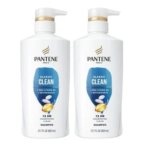 Pantene - Classic Clean Shampoo (27.7 oz 2-Pack) Pump Bottle